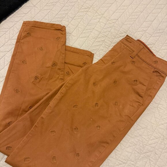 Tommy Hilfiger Brown Patterned Chinos Pants - Picture 3 of 4